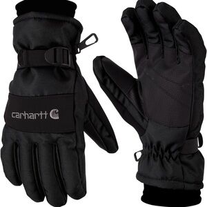 NEW Carhartt Men’s Black Insulated Waterproof Winter Gloves - Size Large